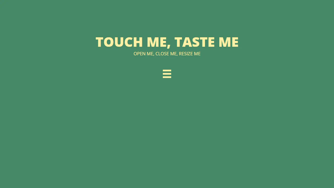 Fullscreen Menu