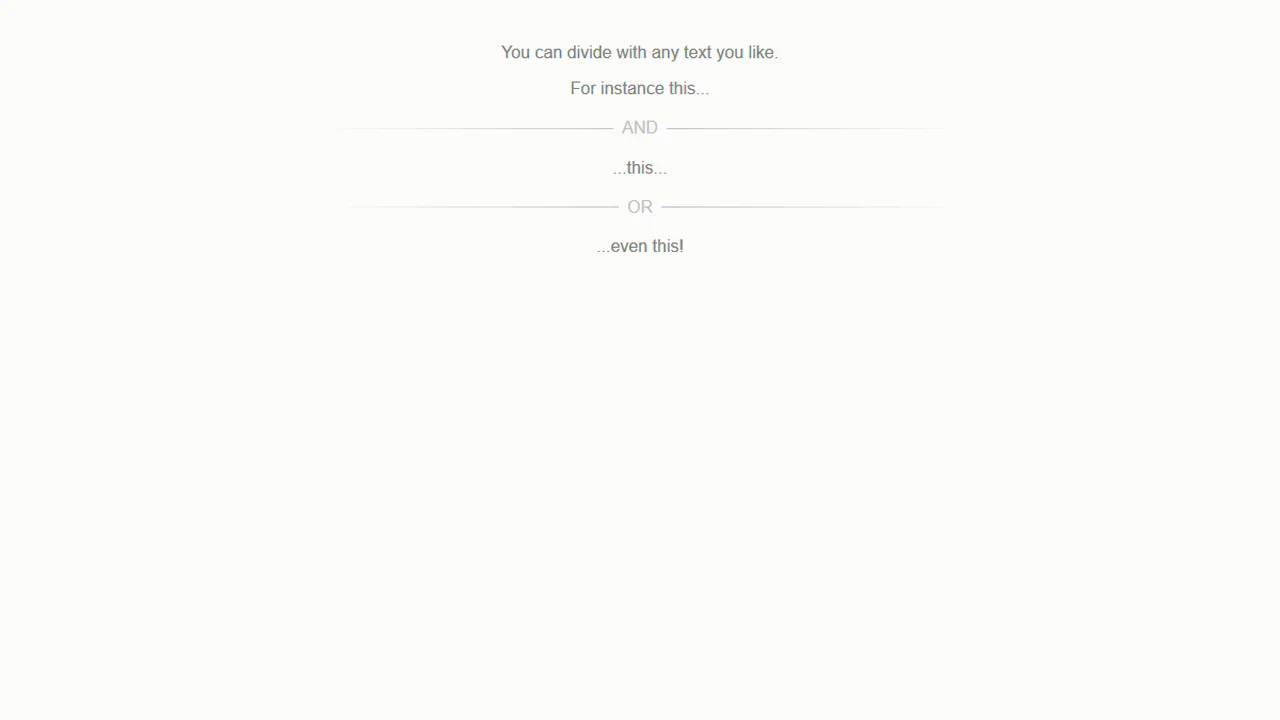 HR with Centered Text