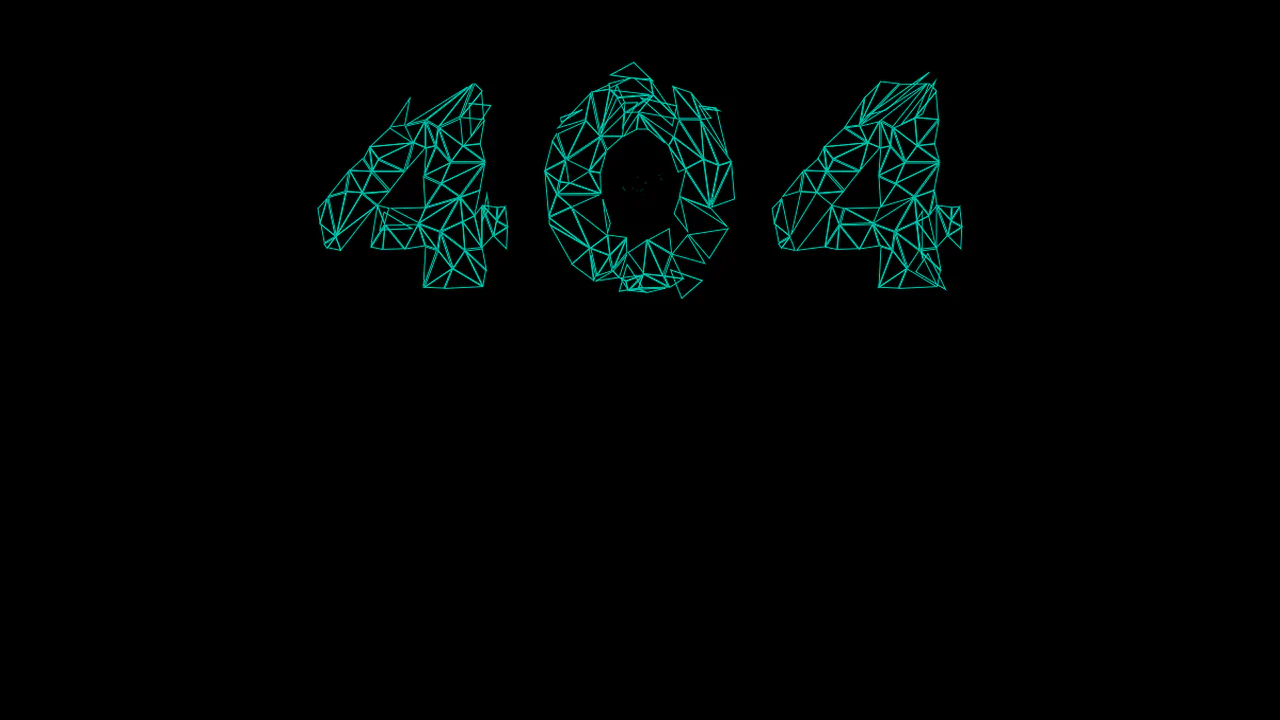 404 Low Poly Effect
