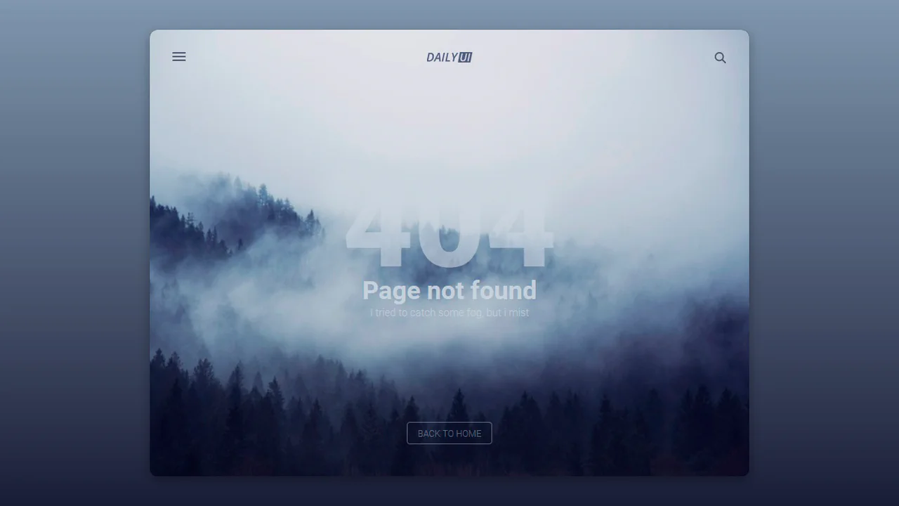404 Page UI