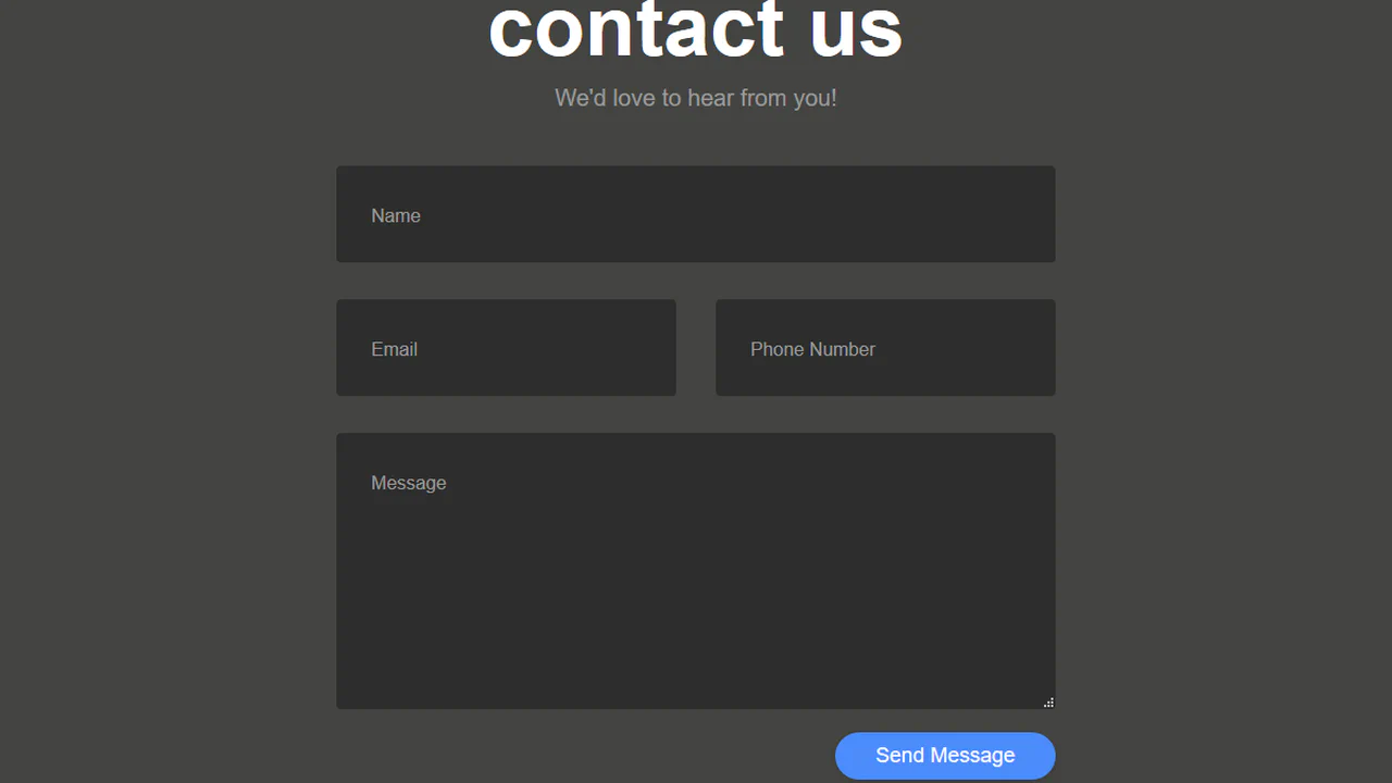 Contact Us Form