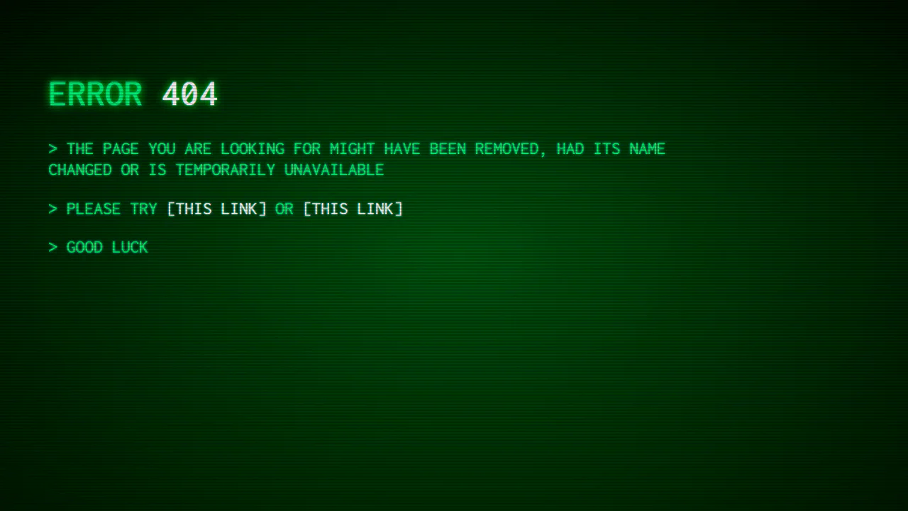 Retro Error Page