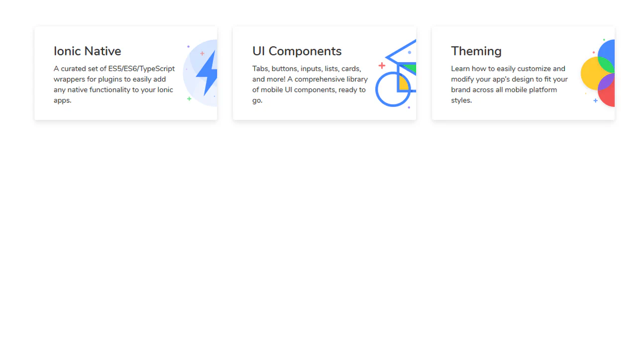 Ionic Material Cards