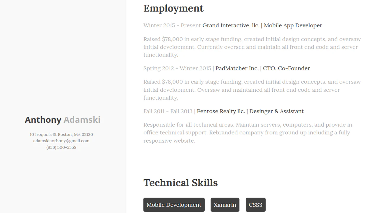 Resume Concept