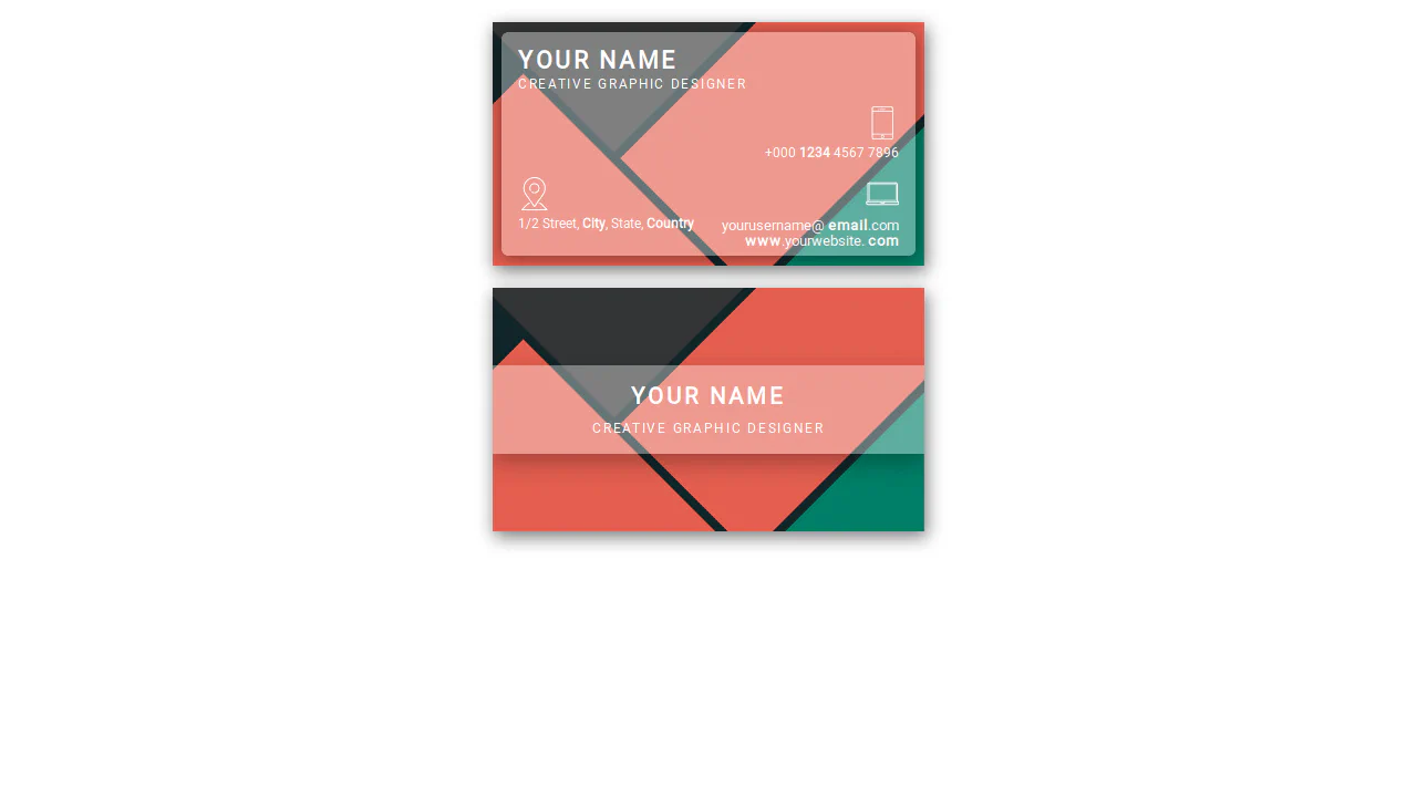 10+ CSS Business Cards