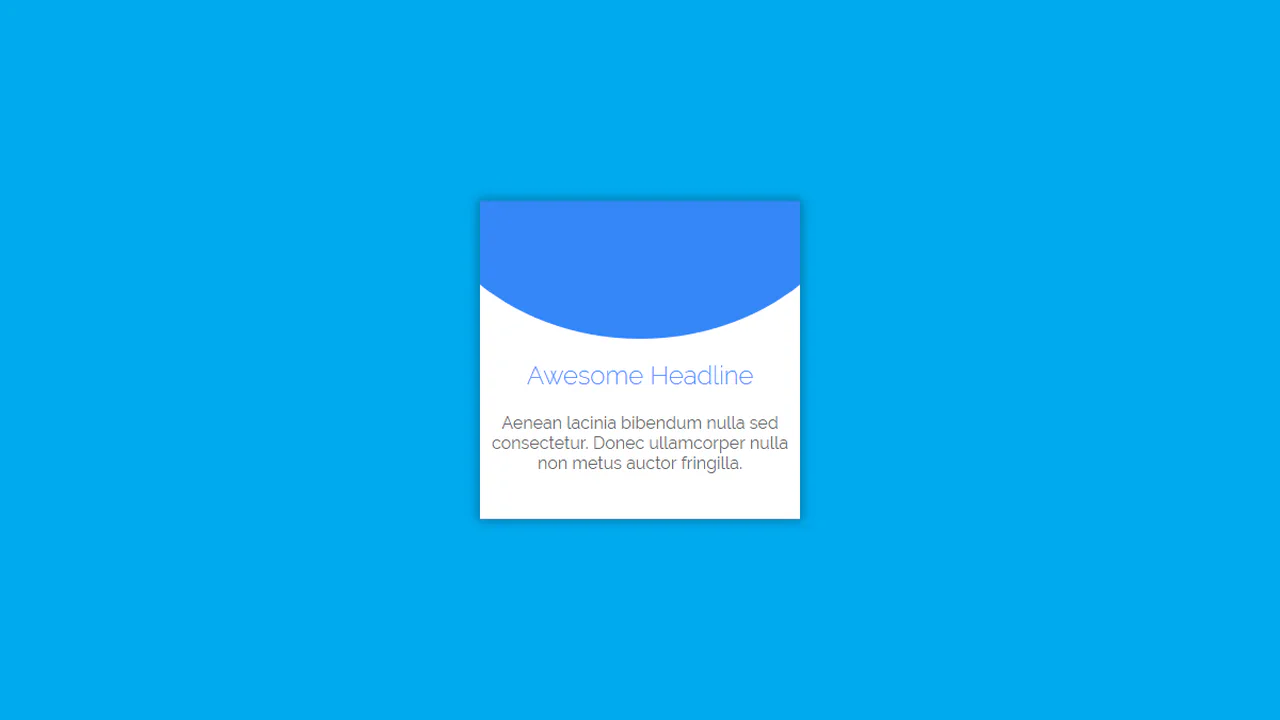 Material Card with Animated Featured Image