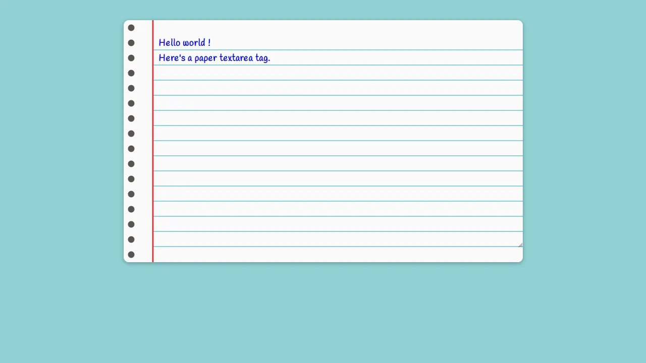 Paper Textarea