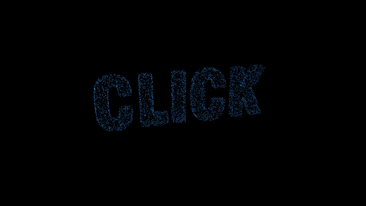 Particle Morphing Text