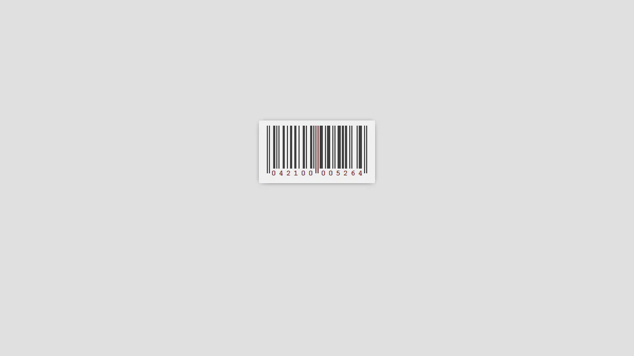 Pure CSS Barcode (UPC-A)