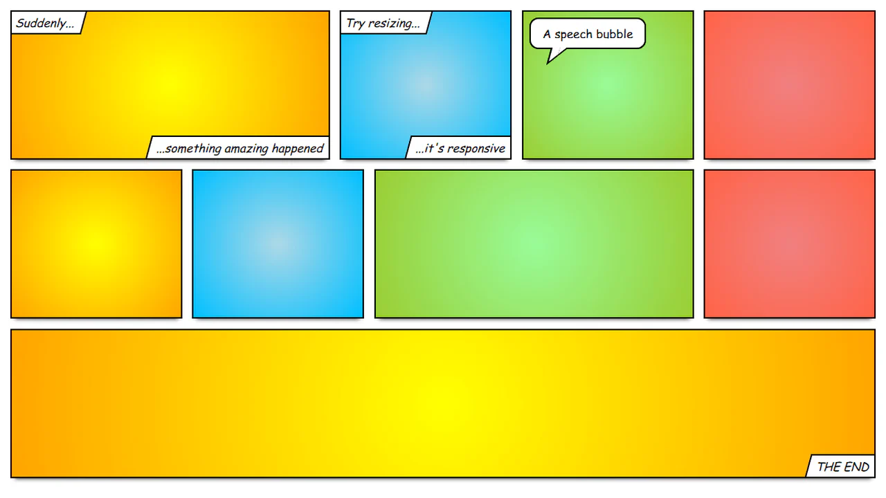 Responsive Comic Book Layout