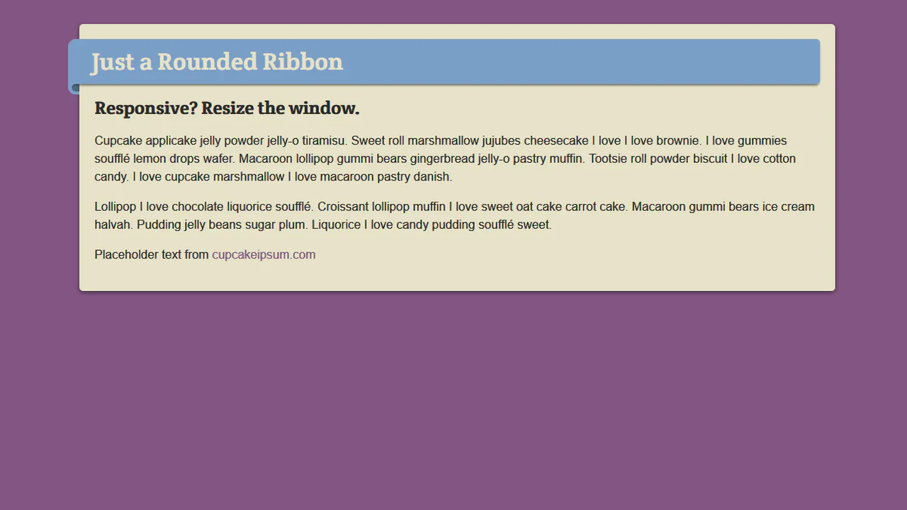 Responsive Rounded Ribbon