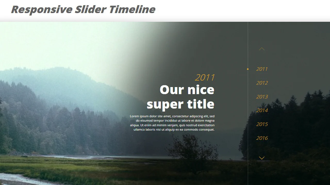 Responsive Slider Timeline