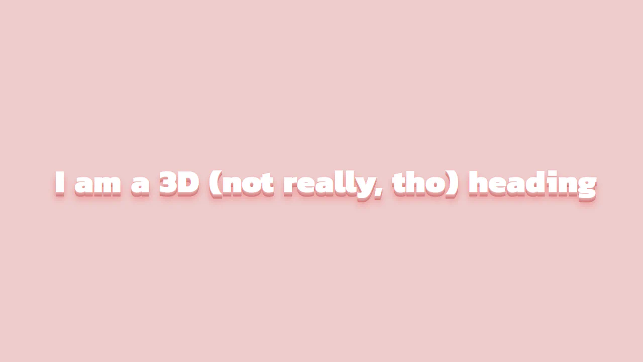 SCSS 3D Text Mixin