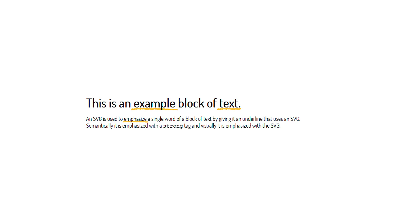 SVG Text Underline