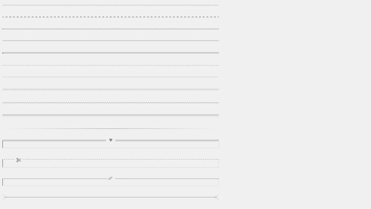 Simple Styles for Horizontal Rules