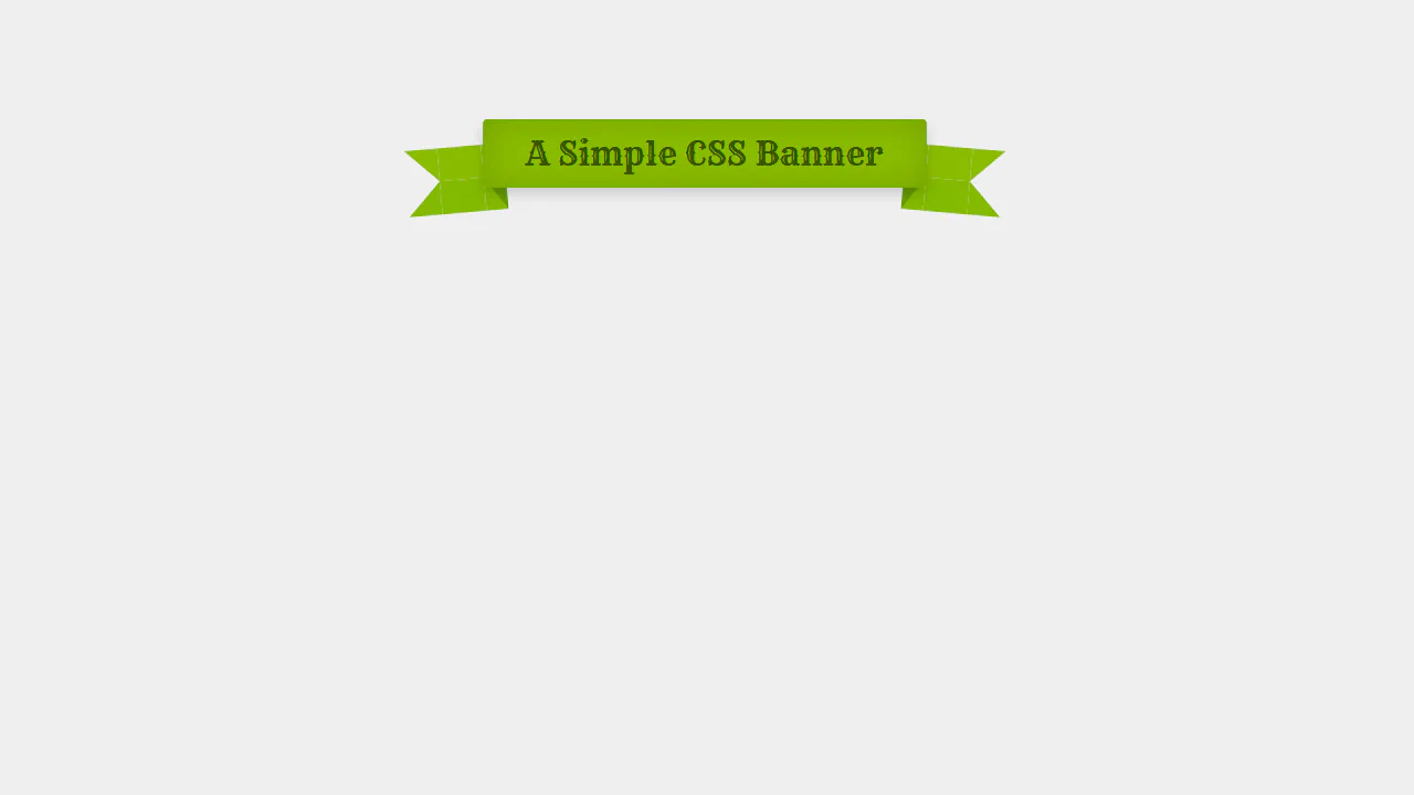 Simple CSS Banner