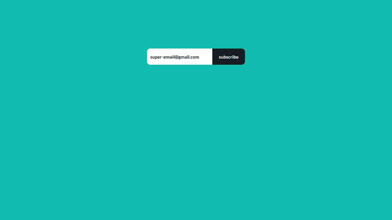 Subscribe Form Animation