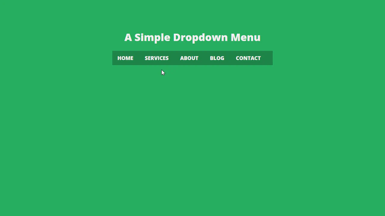 A Simple Dropdown Menu