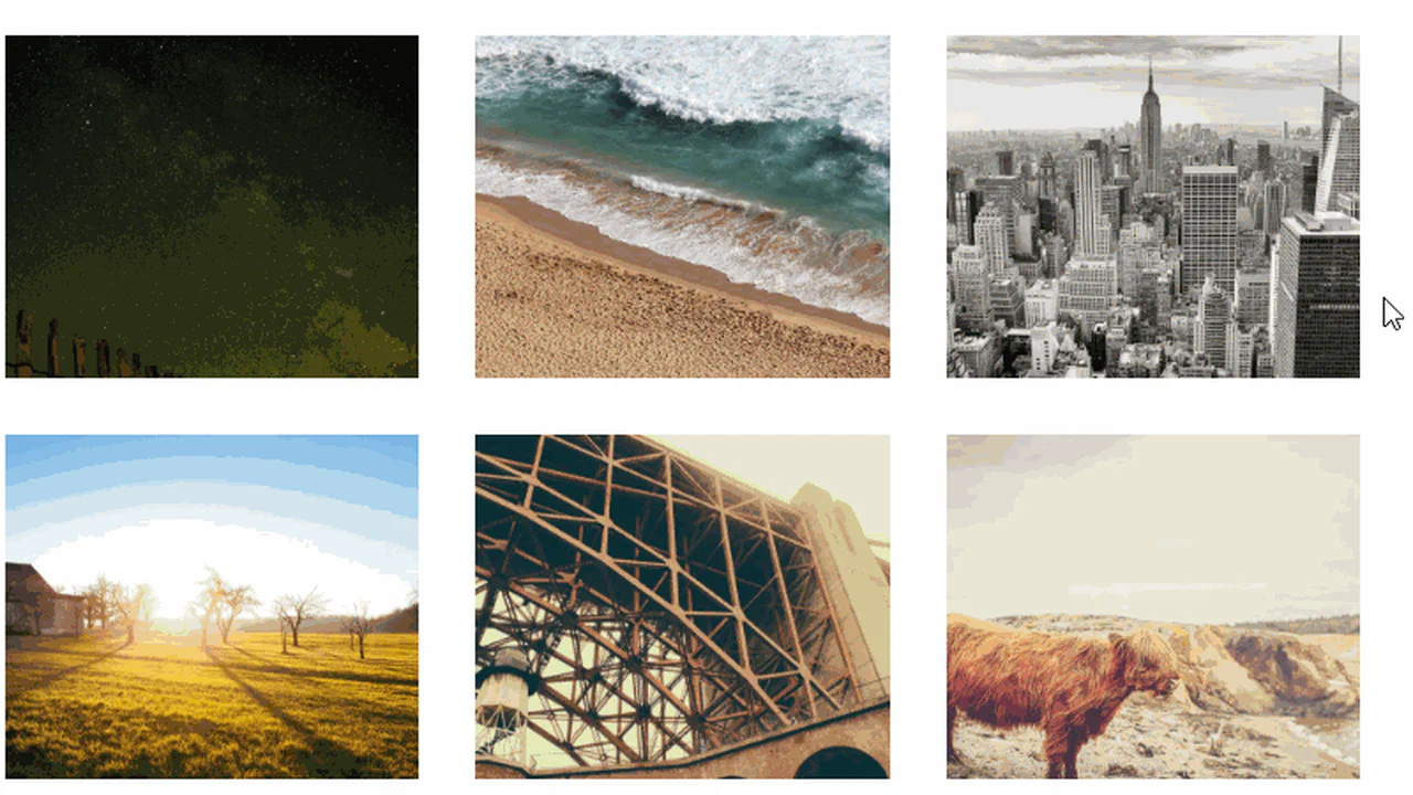 Accessible Off-Canvas Grid Gallery