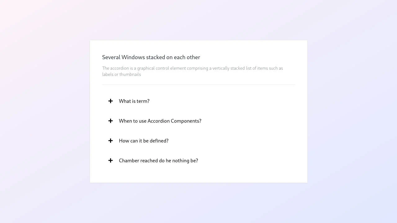 Accordion with Tailwindcss