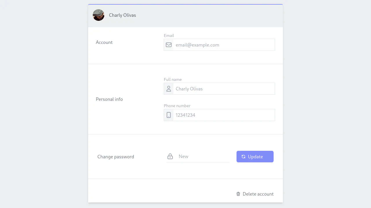 Account Form