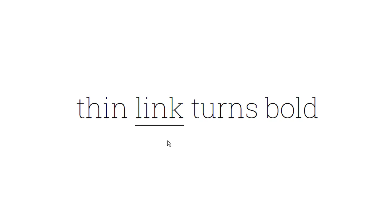 Animated Font Weight On Hover