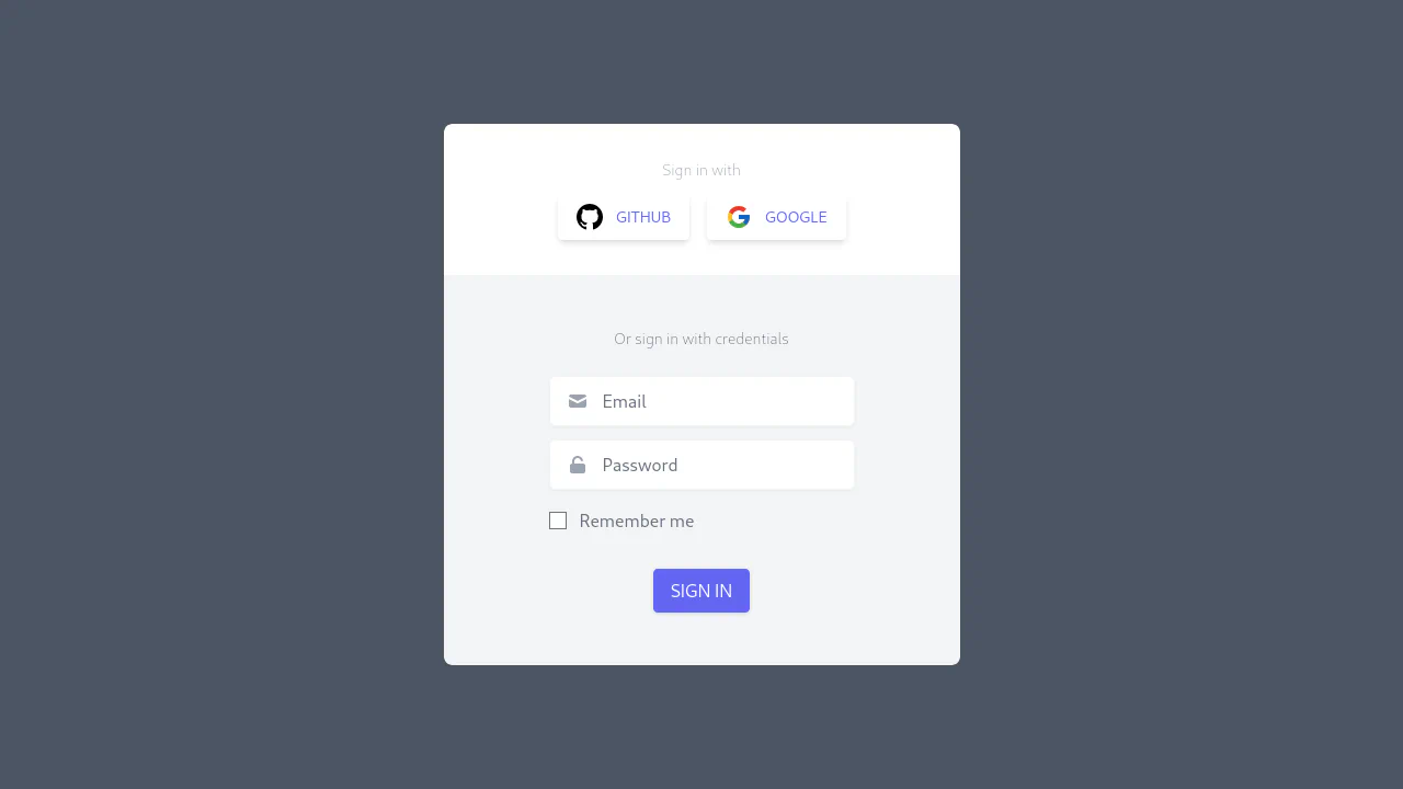 Argon Login Form