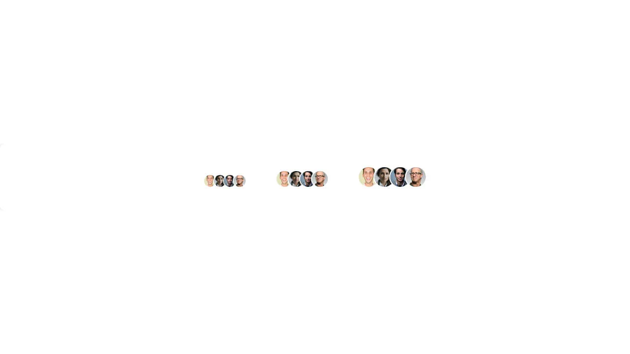 Avatar Group Stacked Bottom to Top