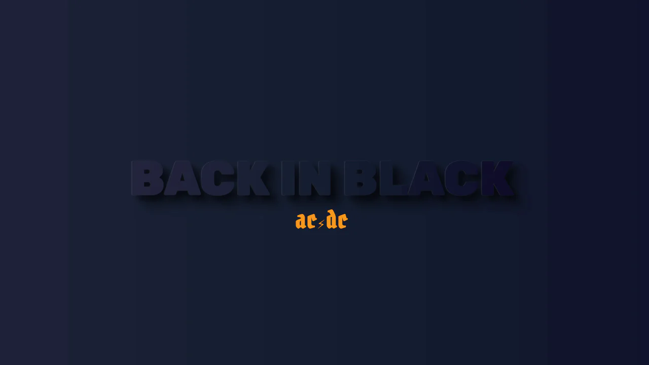 Back in Black