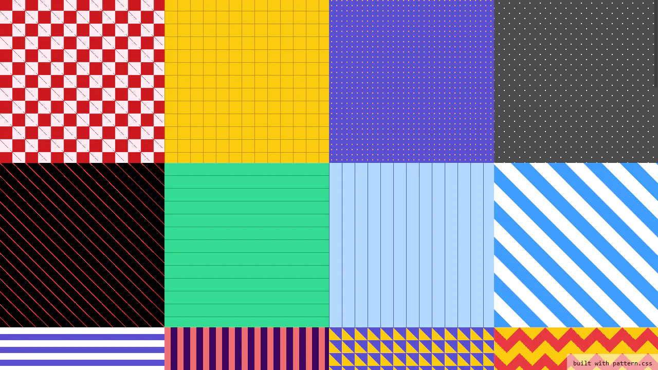 Background Patterns in CSS Using pattern.css