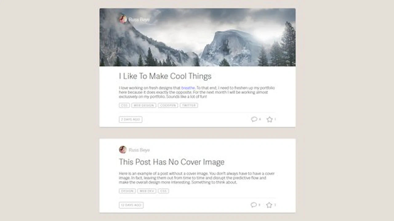 Blog Entry Layouts