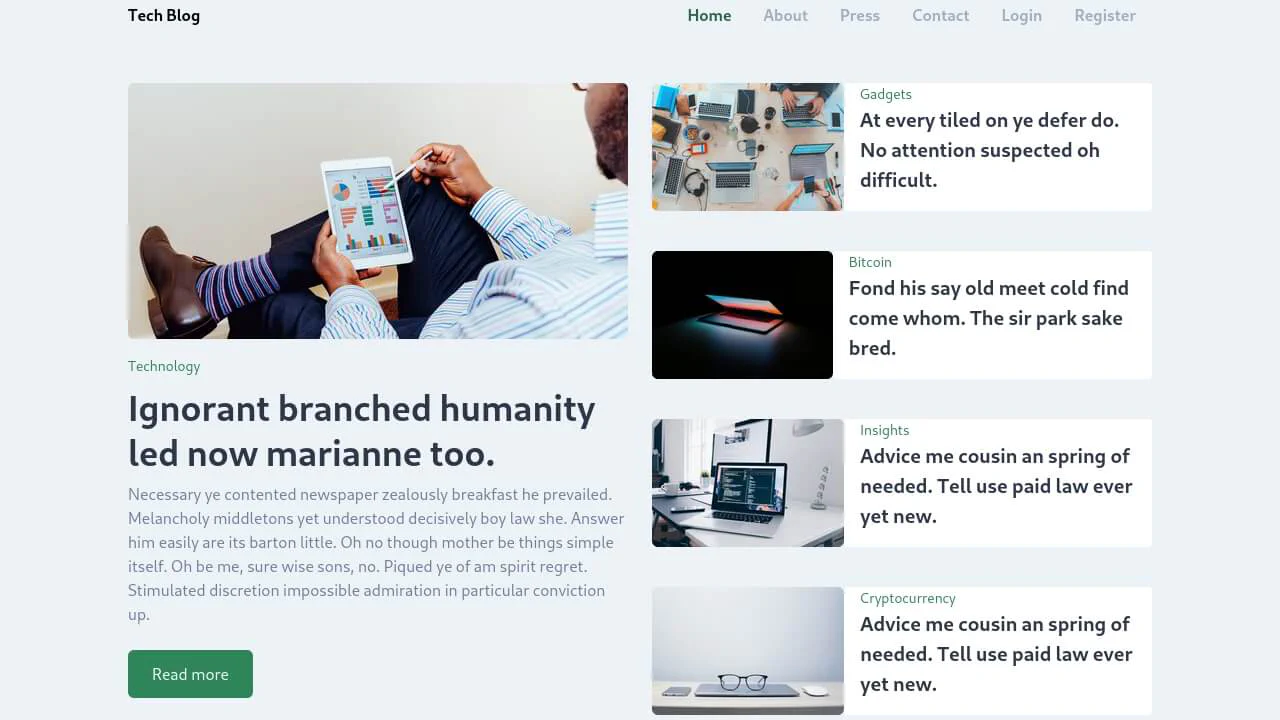Blog Homepage