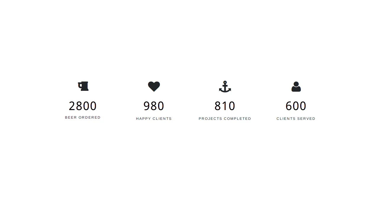 Bootstrap 4 Awesome Counter