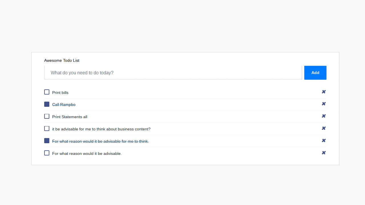 Bootstrap 4 Awesome Todo List Template
