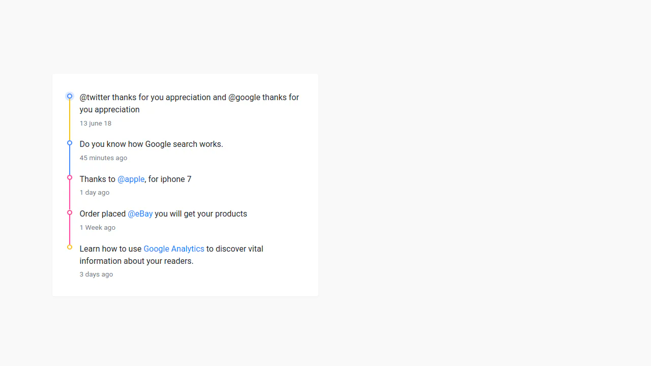 Bootstrap 4 Basic Timeline for Users Without Avatar