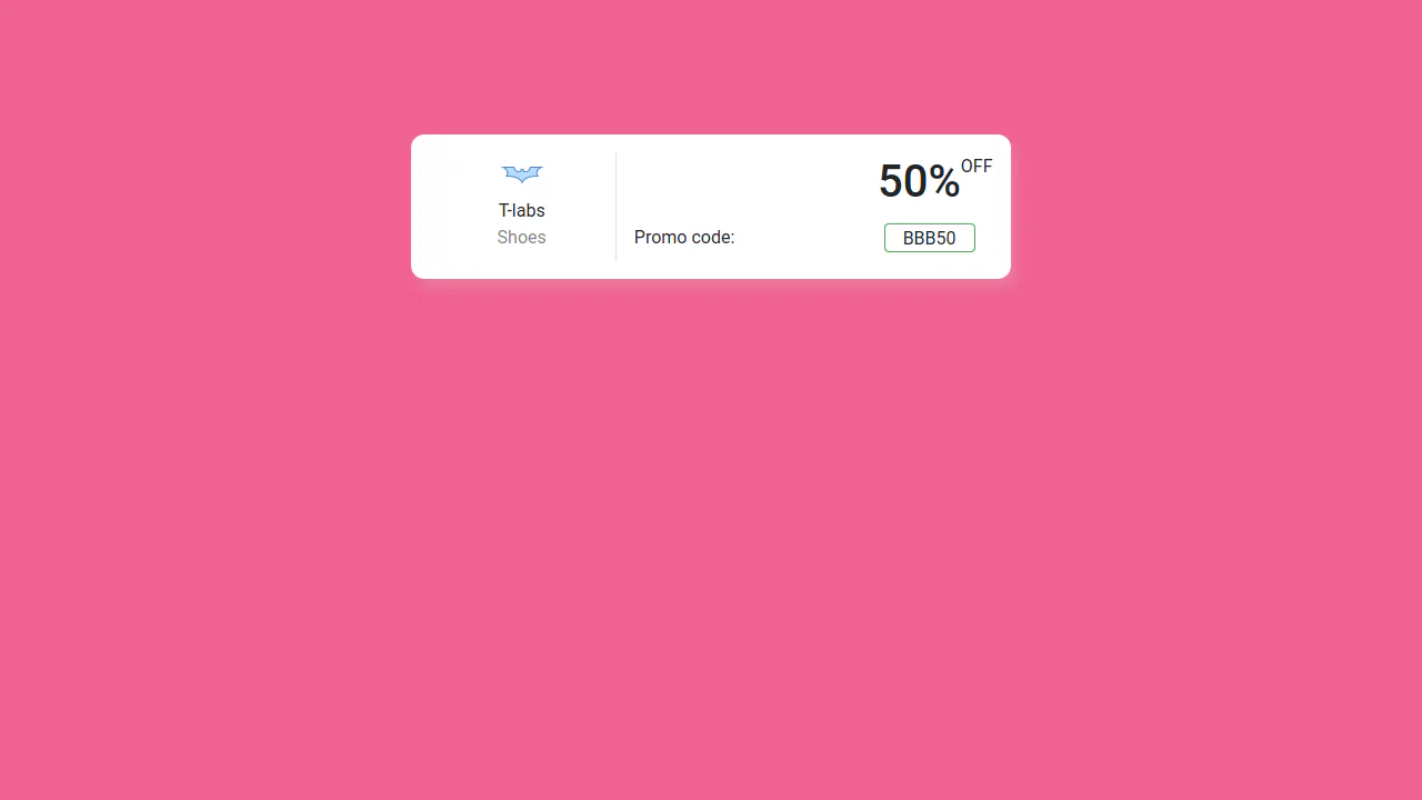 Bootstrap 4 Ecommerce Coupons