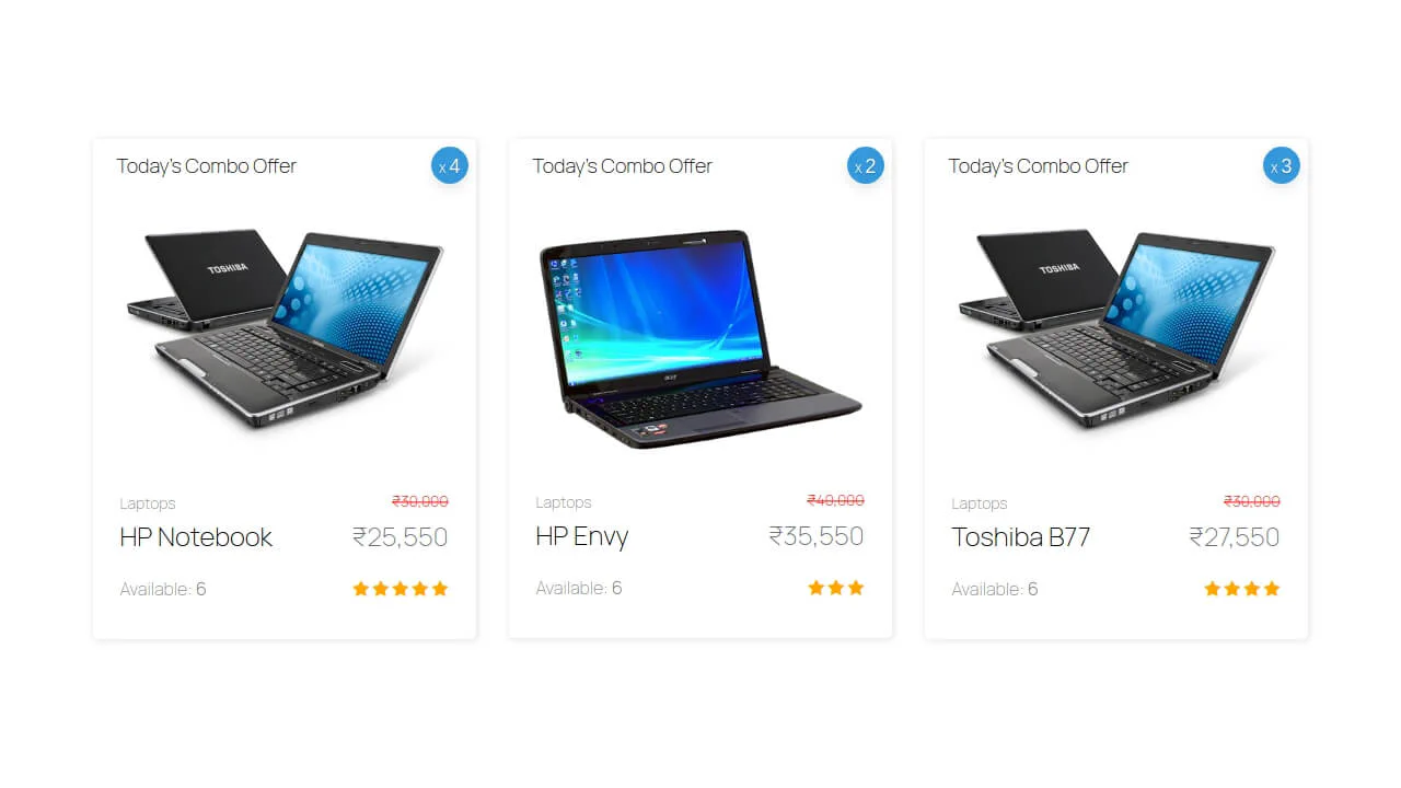 Bootstrap 4 Ecommerce Product Listing
