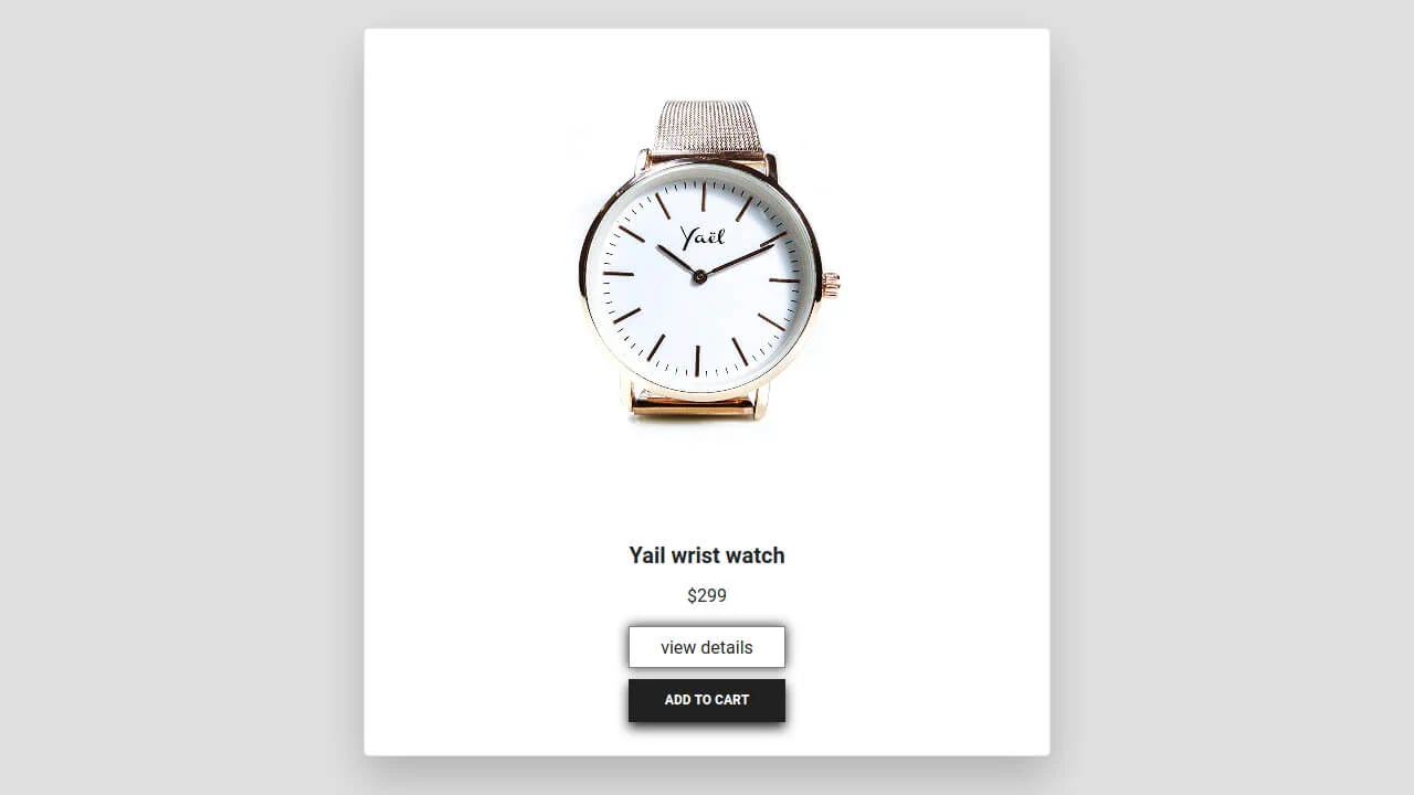 Bootstrap 4 Ecommerce Single Product Cart