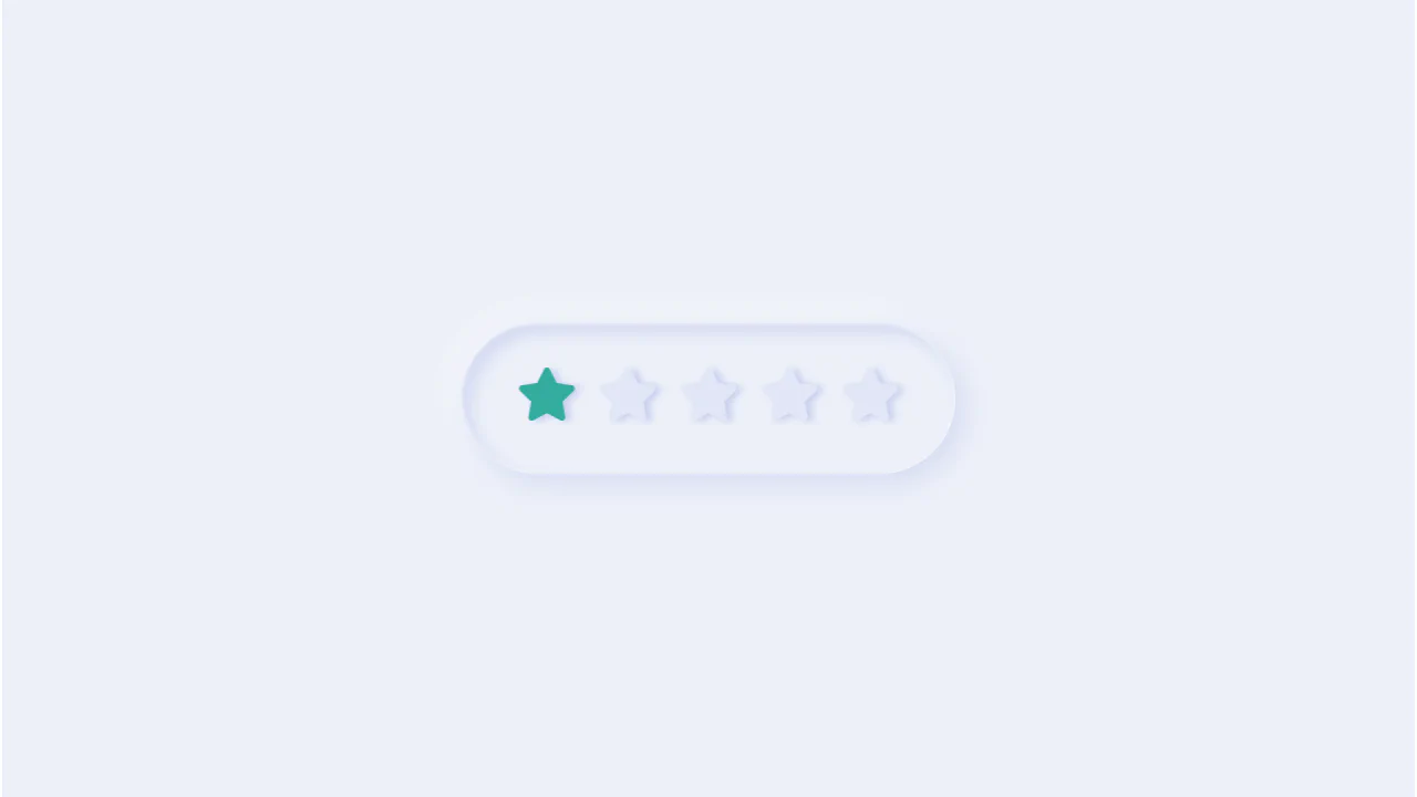 Bootstrap 4/Fontawesome 5 Neumorphic Star Rating