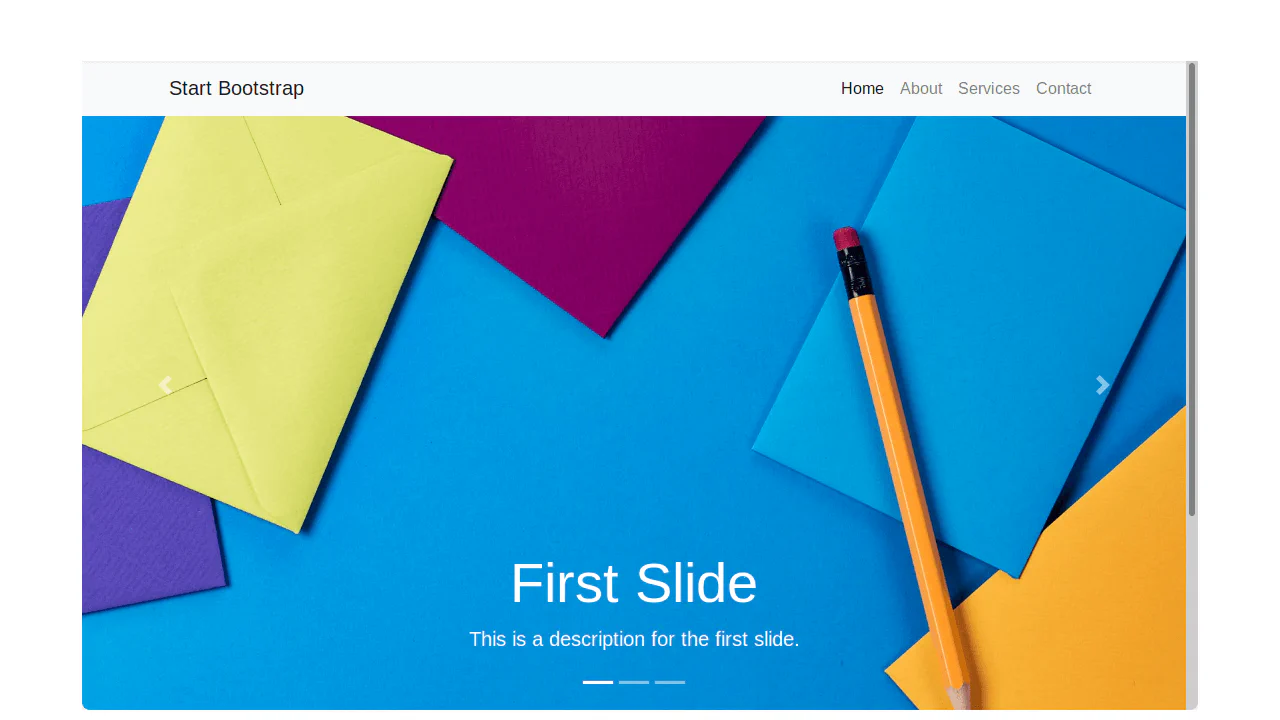 Bootstrap 4 Full Page Image Slider Header