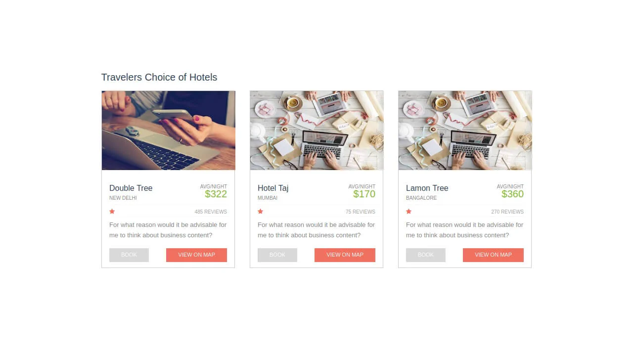 Bootstrap 4 Grid View Container with Font Awesome