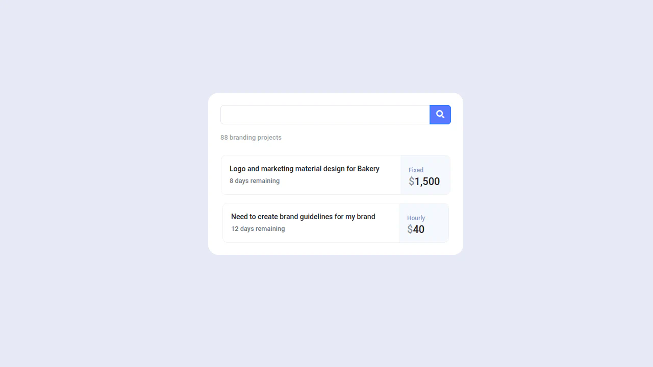Bootstrap 4 Online Work Finder