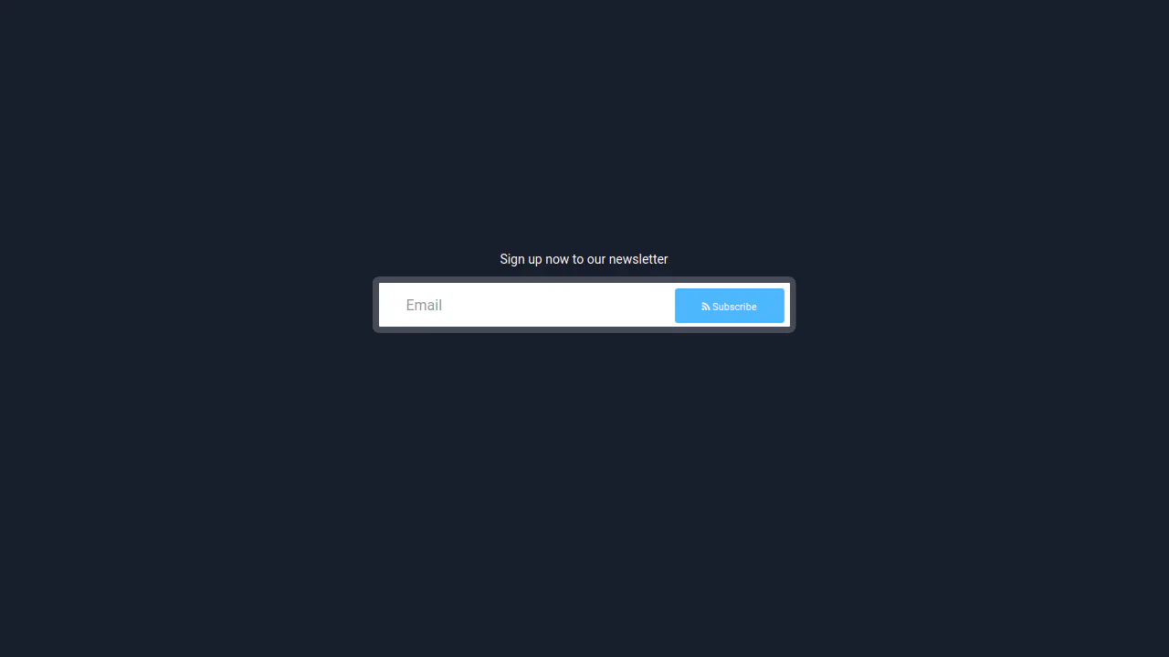 Bootstrap 4 Subscribe Now Form