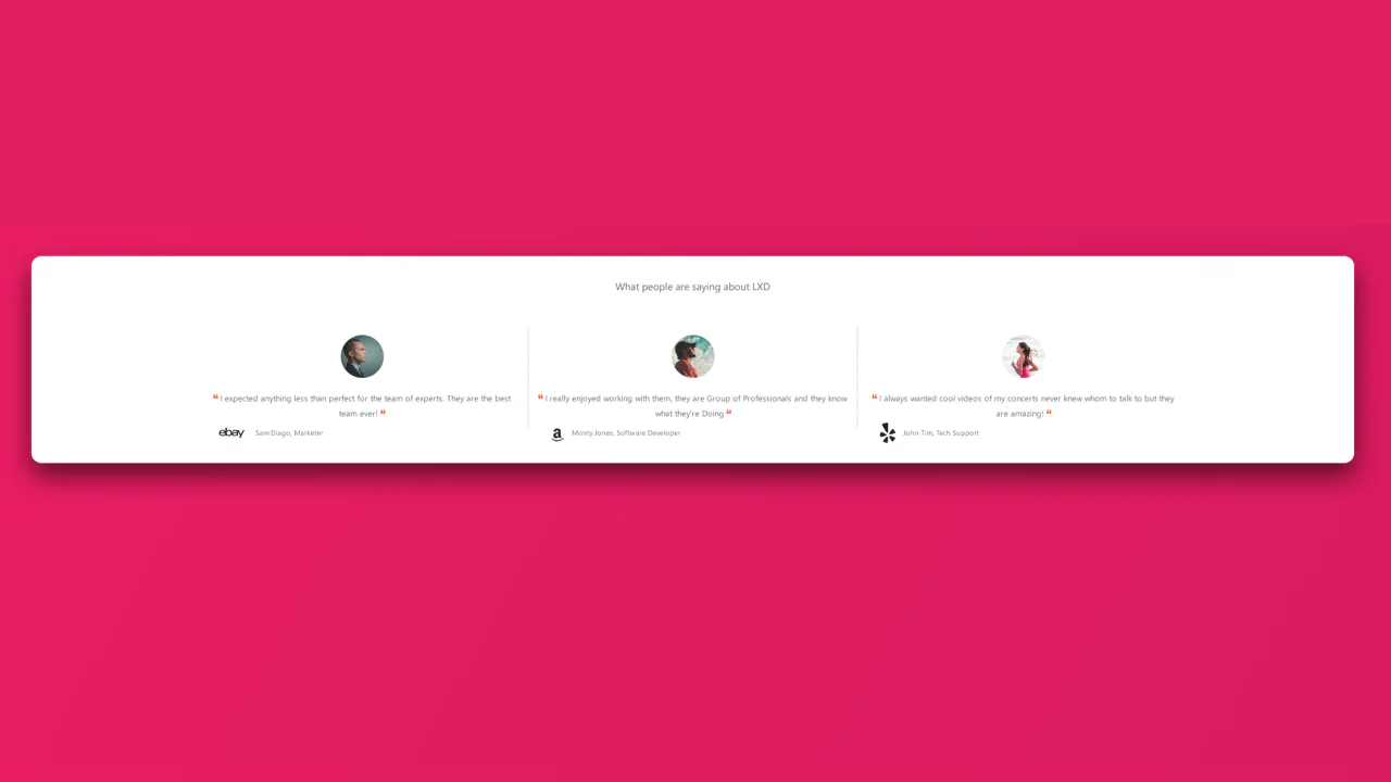 Bootstrap 4 Testimonial Box