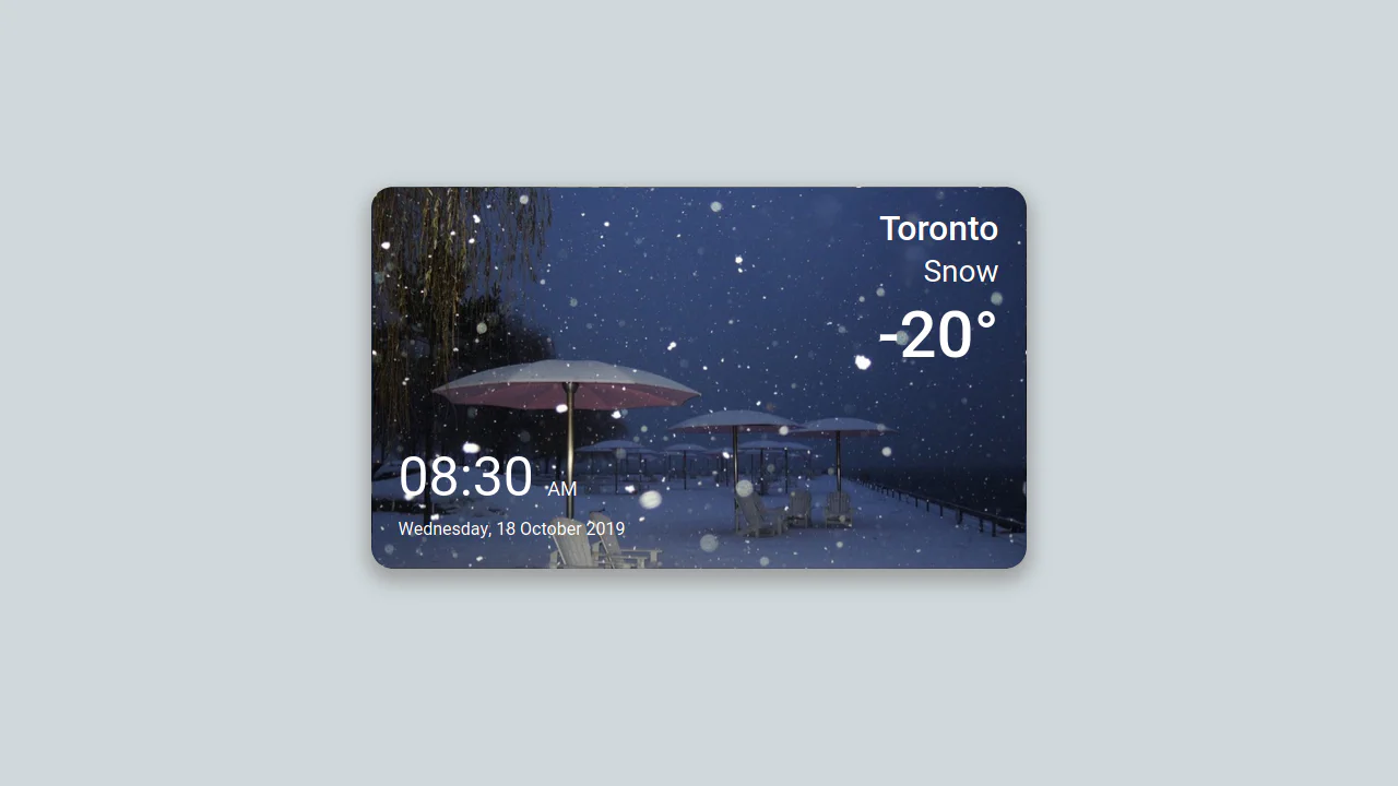Bootstrap 4 Weather Widget