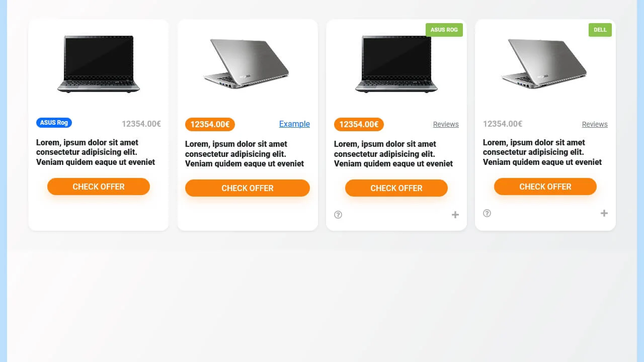 Bootstrap 5 Ecommerce Cards