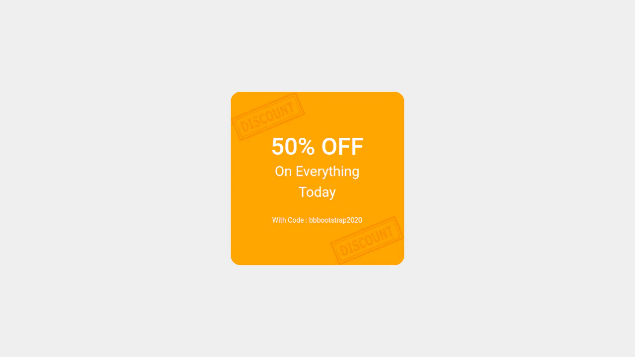 Bootstrap 5 Coupons