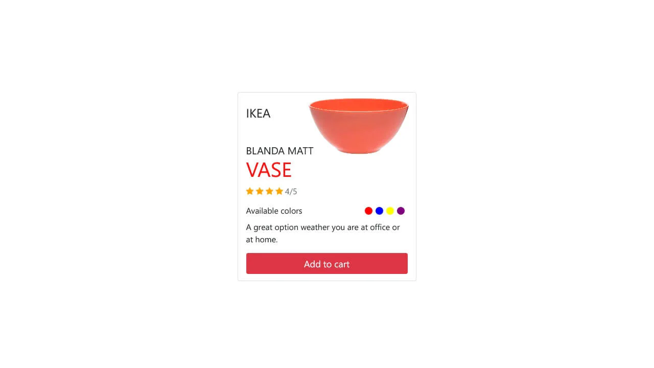 Bootstrap 5 Ecommerce Product Card