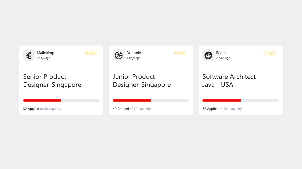 Bootstrap 5 Jobs Card Listing