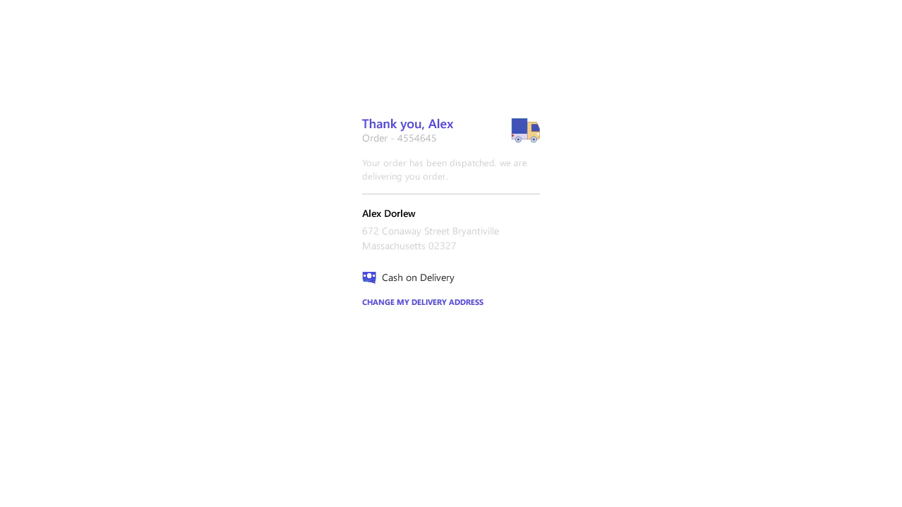 Bootstrap 5 Order Status Information Card